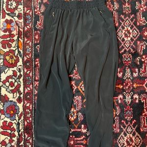Black silk jogger